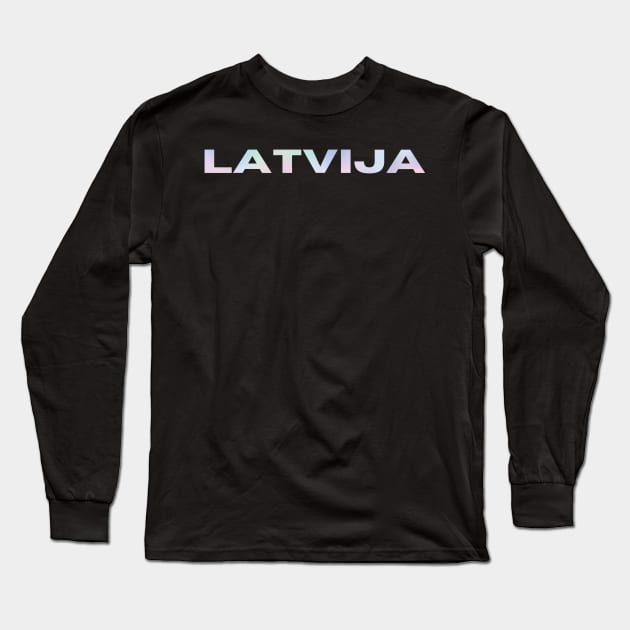 Latvija Latvia Long Sleeve T-Shirt by LukjanovArt